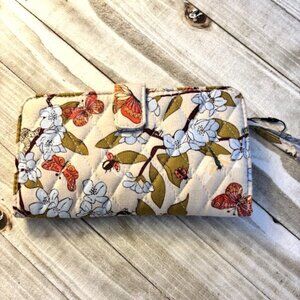 Vera Bradley Essential Continental Wallet ABUZZ ~ NWOT Bees Butterflies Flowers
